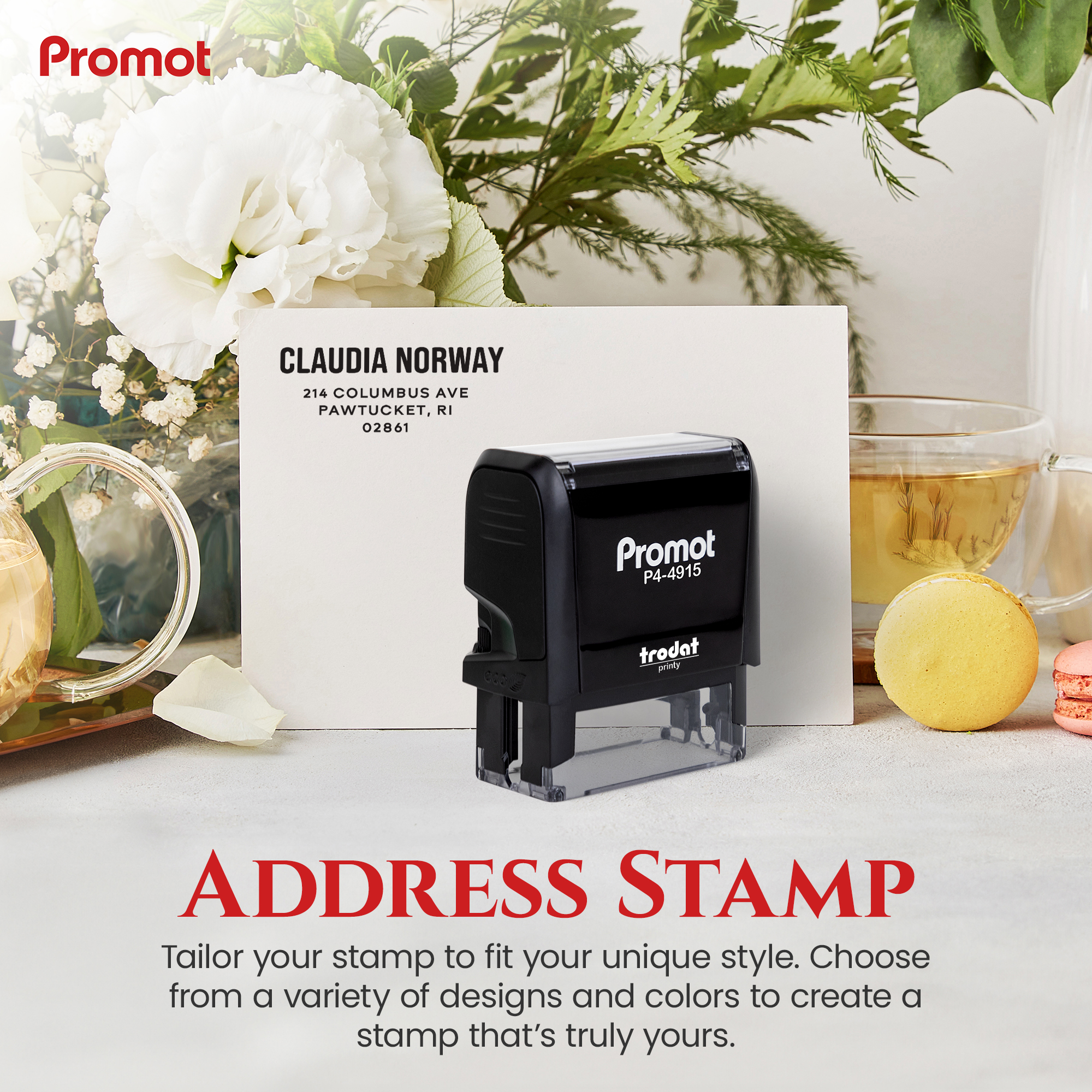 Address Stamp D3 (Extra Wide) 4-Line hover